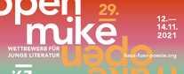 Event-Picture: 29. open mike – Wettbewerb für junge Literatur 